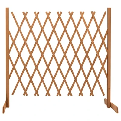 Abbildung von vidaXL Tannenholz Massiv Garten Rankzaun Erweiterbar Rankgitter Rankhilfe Spalier Pflanzengitter Blumengitter Holzgitter Orange 180x100cm