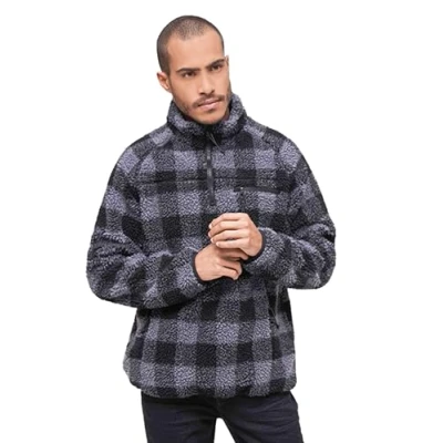 Abbildung von Brandit Fleecepullover, Herren, Größe: 5XL, Black/grey