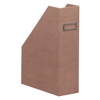 Abbildung von Rhodia 194544C Stehsammler 10x25x31 cm, elegant aus Kunstleder, ideal für Zeitungen und Unterlagen, 1 Stück, Rosenholz