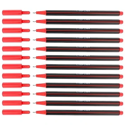 Abbildung von D.RECT Fineliner Set 12 Stück Filzstift Für Den Täglichen Gebrauch Geeignet Feinleiner Stift Superfeine, Linienbreite Ca. 0.4 mm Rot