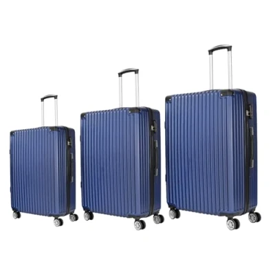Abbildung von yonsly Trolleyset Kofferset Koffer Set, Reisekoffer Trolley 3er 4 Rollen, (3 tlg., Set M L XL Hartschale Trolleyset), Rollen Trolley, mit Zahlenschloss