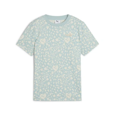 Abbildung von Puma Flaming LOVE MIT Allover Tshirt print für Kinder, Größe: 128, Modern mint