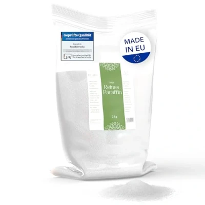 Abbildung von BwLights Hochwertiges Paraffinwachs verschiedene Größen (2kg) in Weiß Wachsgranulat zum Schmelzen &amp; Herstellen deiner eigenen Kerze 100% Paraffin