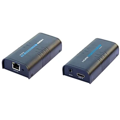 Abbildung von A10D HDMI Extender über LAN CAT5/CAT6 RJ45 Netzwerkkabel Full HD 1080P, Verlustfreie Audio und Videoübertragung, Signalverlängerung Patchkabel