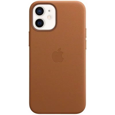 Abbildung von Apple MagSafe Leder Back Cover Braun iPhone 12 Mini