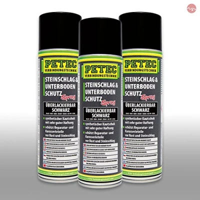 Abbildung von Petec_bundle 3X PETEC STEINSCHLAG und UNTERBODENSCHUTZ KAUTSCHUKBASIS SCHWARZ 500 ML 73250