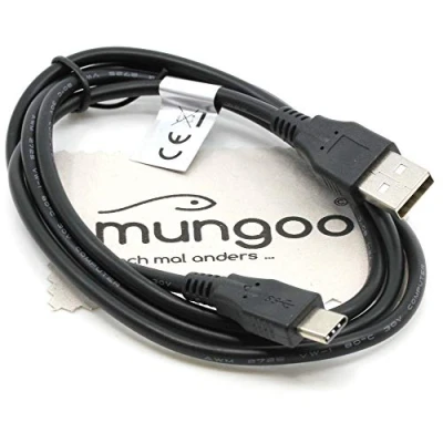 Abbildung von USB Datenkabel kompatibel für Google Pixel 3a, 3a XL, 4, 4 2 3, 3XL, Nexus 5X, 6P Typ C Ladekabel Daten Kabel OTB mit mungoo Displayputztuch