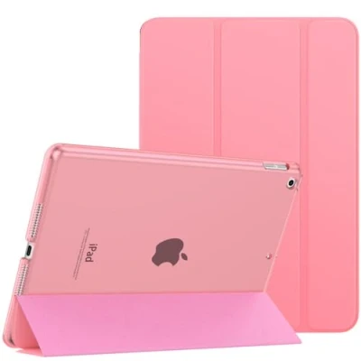 Abbildung von MoKo Schützhülle Kompatibel mit Neu iPad 9. / 8. 7. Generation (2021/2020/2019), Tablethülle Ständer Matt Rückseite Auto Schlaf/Aufwach Funktion für 10,2 Zoll, Muschelschale