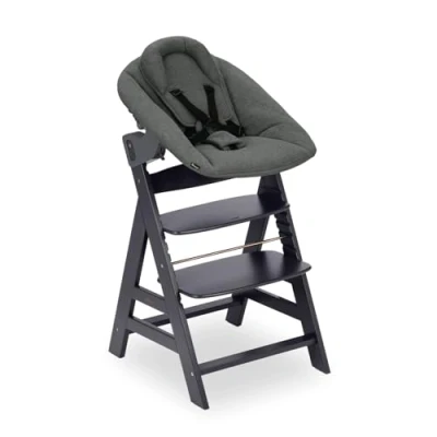 Abbildung von Hauck Hochstuhl Alpha Newborn Set Plus, Dark Grey, mit Aufsatz, FSC® schützt Wald weltweit