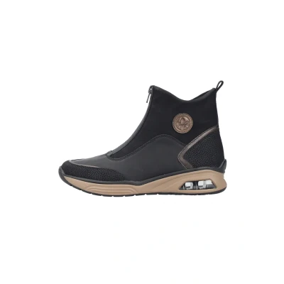 Abbildung von Rieker Damen Klassische Stiefeletten M5656, Frauen Stiefeletten, lose Einlage,Stiefel,Bootee,Booties,halbstiefel,schwarz (00),39 EU / 6 UK