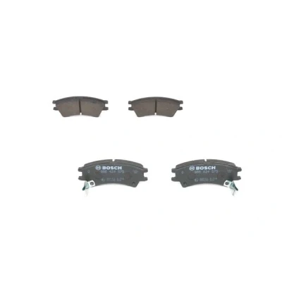 Abbildung von BOSCH 0 986 424 575 Bremsbelagsatz Low Metallic mit akustischer Verschleißwarnung Anti Quietsch Blech HYUNDAI: Atos