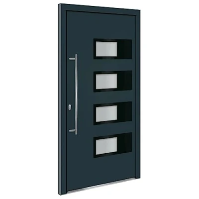 Abbildung von vidaXL Haustür Anthrazit 110x210 cm Aluminium und PVC (1 St)