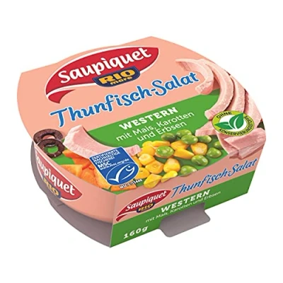 Abbildung von Saupiquet Rio Mare Thunfisch Salat Western, MSC zertifiziert, Fix und fertig zubereitet, Ideal für unterwegs, 160g