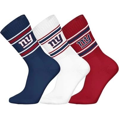 Abbildung von New York Giants 3pk Crew Socks WHT/RED/DBL 35/38