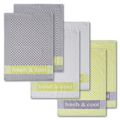 Abbildung von Dyckhoff Geschirrtuch &quot;Fresh &amp; Cool&quot;, (Set, 6 tlg.), mit drei verschiedenen Motiven