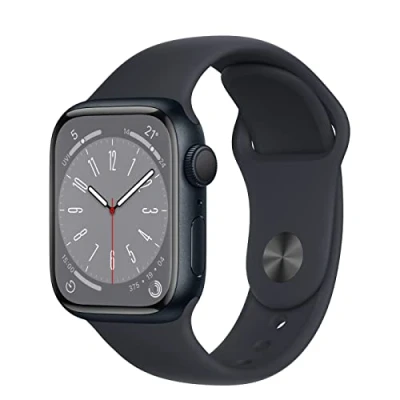 Abbildung von Apple Watch Series 8 (GPS, 41MM) Aluminiumgehäuse Mitternacht mit Sportarmband (Generalüberholt)