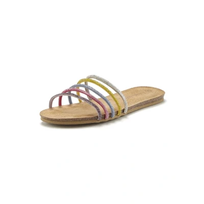 Abbildung von Lascana Pantolette flach, Damen, Größe: 36, Silberfarben multi Schuhe