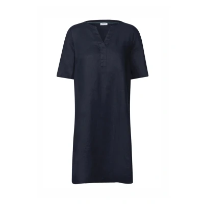 Abbildung von Cecil Split NECK Freizeitkleid, Damen, Größe: Large, Blau