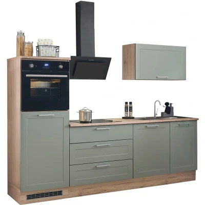 Abbildung von BASIC by Balculina Küchenzeile &quot;Marsi&quot;, Breite 260 cm, wahlweise mit E Geräten, Soft Close Funktion
