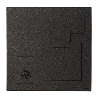 Abbildung von Bi Office WT0332033 Black Squared Notiztafel, rahmenlos, Kork, schwarz