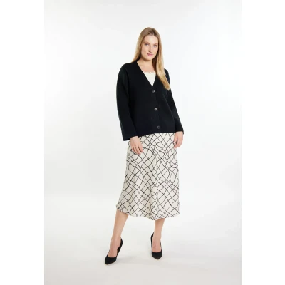 Abbildung von DREIMASTER Klassik Women&#039;s Cardigan XL/XXL / Schwarz 52% PolyesterAcrylic 25% Nylon 23% Polyester