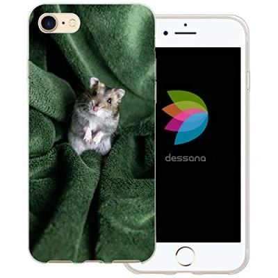 Abbildung von dessana Hamster transparente Schutzhülle Handy Case Cover Tasche für Apple iPhone 8 Kuschel