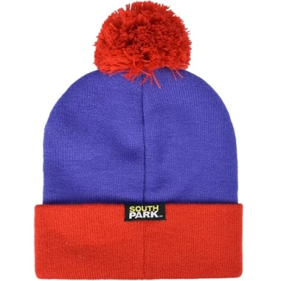 Abbildung von Concept One Herren South Park Stan Marsh Cosplay Strickmütze aus Acryl mit Manschette und Bommel Beanie Mütze, Violett, Rot, Einheitsgröße