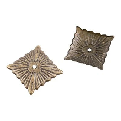 Abbildung von Walfront 100 stück Vintage Polsternägel, Runder Großköpfiger Bronze Metall Ziernägel für Tags Möbel Sofa Schuh Tür Tack Stud(K247 Quadratischer 21 * 21mm)