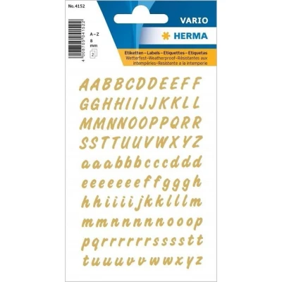Abbildung von HERMA Etiketten Buchstaben Sticker A Z, Folie wetterfest, gold