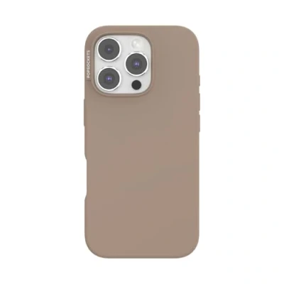 Abbildung von PopSockets iPhone 16 Pro Hülle kompatibel mit MagSafe, Handyhülle für Pro, kabellos aufladbar, nur Latte