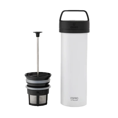 Abbildung von Espro P0 Ultralight Travel Coffee Press Chalk White, 470ml, 1 von FROG.coffee