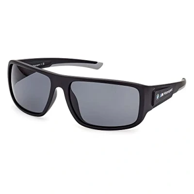 Abbildung von BMW M Motorsport BS0023 Herren Sonnenbrille, Leichte Unisex Navigator Gläser, Polarisiertes Rauchglas, Mattschwarz
