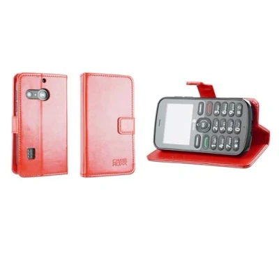 Abbildung von caseroxx Handy Hülle Tasche kompatibel mit Doro 1880/1881 Bookstyle Case Wallet in rot