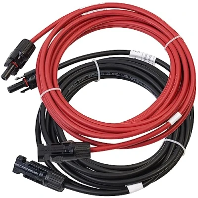 Abbildung von revolt Pv Kabel: Solar Verlängerungskabel, MC4 kompatibel, 2x 6 mm² (10 AWG), 5 m, IP68 (Solar Kupferkabel, Solarkabel, Verlängerung)