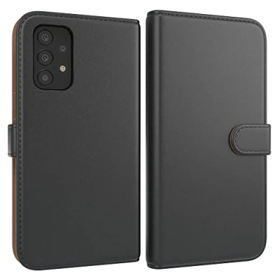 Abbildung von EAZY CASE Tasche kompatibel mit Samsung Galaxy A23 5G Schutzhülle Standfunktion Klapphülle im Bookstyle, Handytasche Hülle Flip Cover Magnetverschluss und Kartenfach, Kunstleder, Schwarz