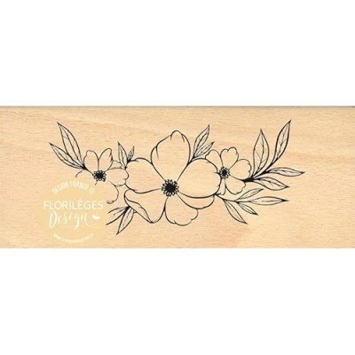 Abbildung von Holzstempel Trio de Flowers Sublines