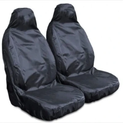 Abbildung von Carseatcover UK Sitzbezüge Auto, Autositzbezüge, Vordersitze Sitzschoner, Universal Schonbezüge Für Autositze Autositzschoner Autositzauflage Schutz, Schwarzer wasserdichter Stoff