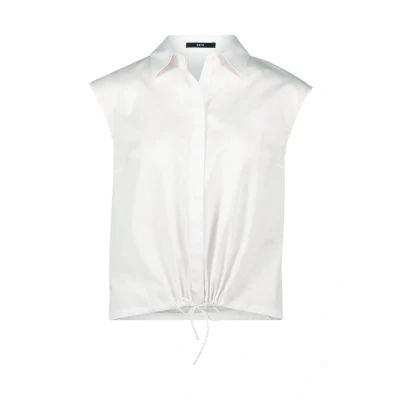 Abbildung von zero MIT Bindeband Hemdbluse, Damen, Größe: 40, Brilliant white