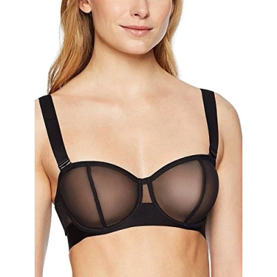 Abbildung von DKNY Intimates Sheers Convertible Strapless Bügel BH, Damen, Größe: 34xD, Black