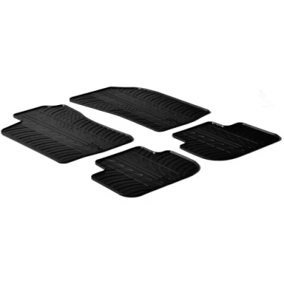 Abbildung von Gledring 0340 Fußmattensatz Gummi vorne und hinten 4 schwarz 750mm 550mm ALFA ROMEO: 147, GT