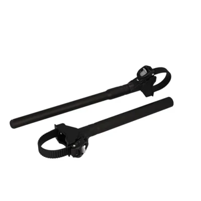 Abbildung von FISCHER Fahrradrahmenadapter, Variabler Adapter für sicheren und praktischen Fahrradtransport, passend Rohre bis 6 cm Durchmesser, Abstand 65 zwischen Sattelstütze Lenker, schwarz