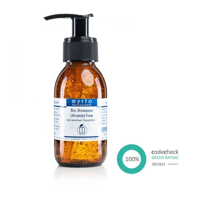 Abbildung von myrto Naturkosmetik Kopfhaut Pflegeshampoo Natur Bio Shampoo Ultramild Free bei sensibler Kopfhaut, frei von Duftstoffen, Alkohol, Konservierungsstoffen, Palmöl