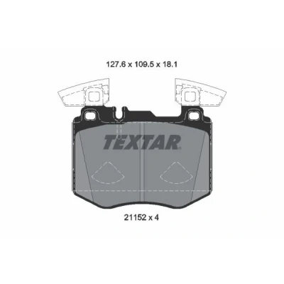 Abbildung von TEXTAR 2115201 Bremsbelagsatz für Verschleißwarnanzeiger vorbereitet mit Ausgleichsgewichten MERCEDES BENZ: GLC SUV, Coupe