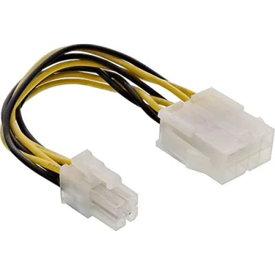 Abbildung von InLine 26633A Stromadapter intern, 8pol ATX2.0 Netzteil (EPS) zu 4pol ATX1.3 Mainboard, 0,15m