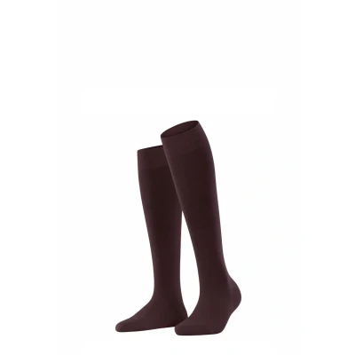 Abbildung von FALKE Damen Kniestrümpfe Softmerino W KH Wolle lang einfarbig 1 Paar, Rot (Barolo 8596), 41 42