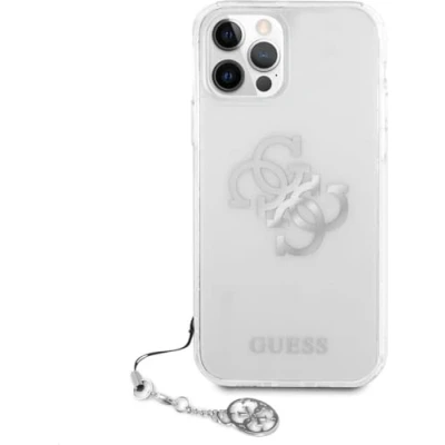 Abbildung von Guess Coole Schutzhülle für iPhone 12 Pro Max, Lizenzlogo + silberfarbener Anhänger