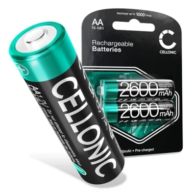 Abbildung von CELLONIC® Ersatz Akku AA kompatibel mit Steam Controller Ersatzakku 2X 2600mAh Game Gamepad Joypad Batterie