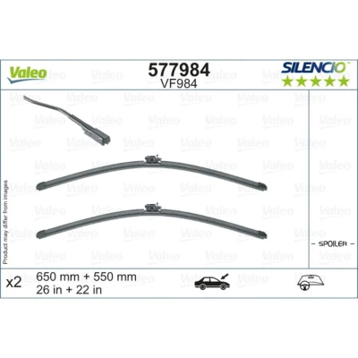 Abbildung von Scheibenwischer Valeo 577984 vorne Flachbalkenwischblatt MERCEDES BENZ: GLE, GLE Coupe, GLS