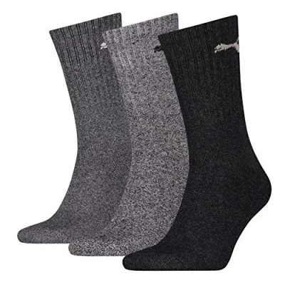 Abbildung von PUMA 6 Paar Unisex Crew Socks Socken Sportsocken MIT FROTTEESOHLE (anthrazit/grey, 35 38)