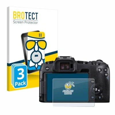 Abbildung von BROTECT Entspiegelungs Schutzglas für Canon EOS RP (3 Stück) Schutz Folie Panzerfolie Glas Matt [Extrem Kratzfest 9H, Anti Reflex, Fingerprint]